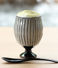 京都の宇治玄米茶ラテ